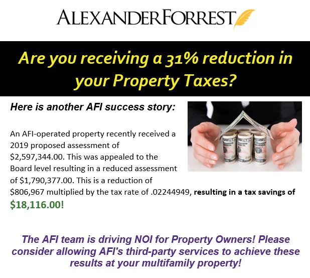AFI Reduces Property Taxes by 31%!